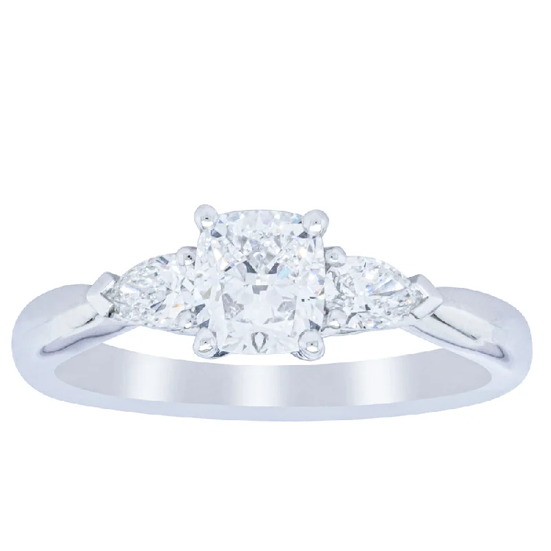 18ct White Gold .76ct Cushion Cut Diamond Ayla Ring