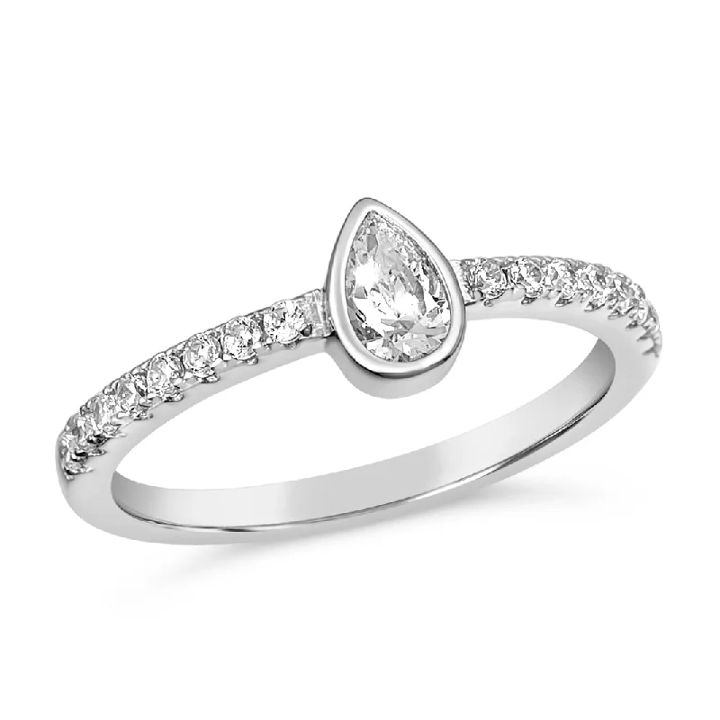 Olivia 60 Pear Ring