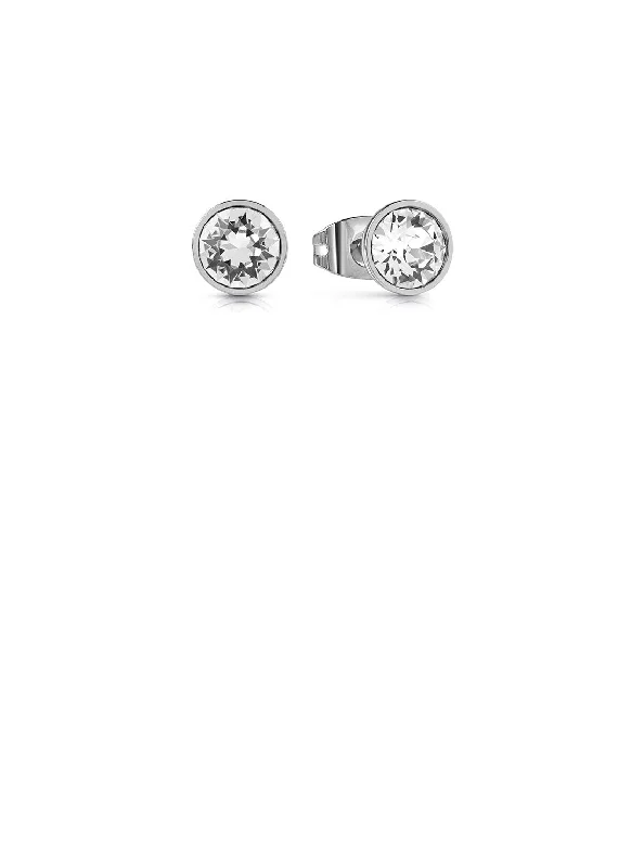 Silver Party Crystal Stud Earrings