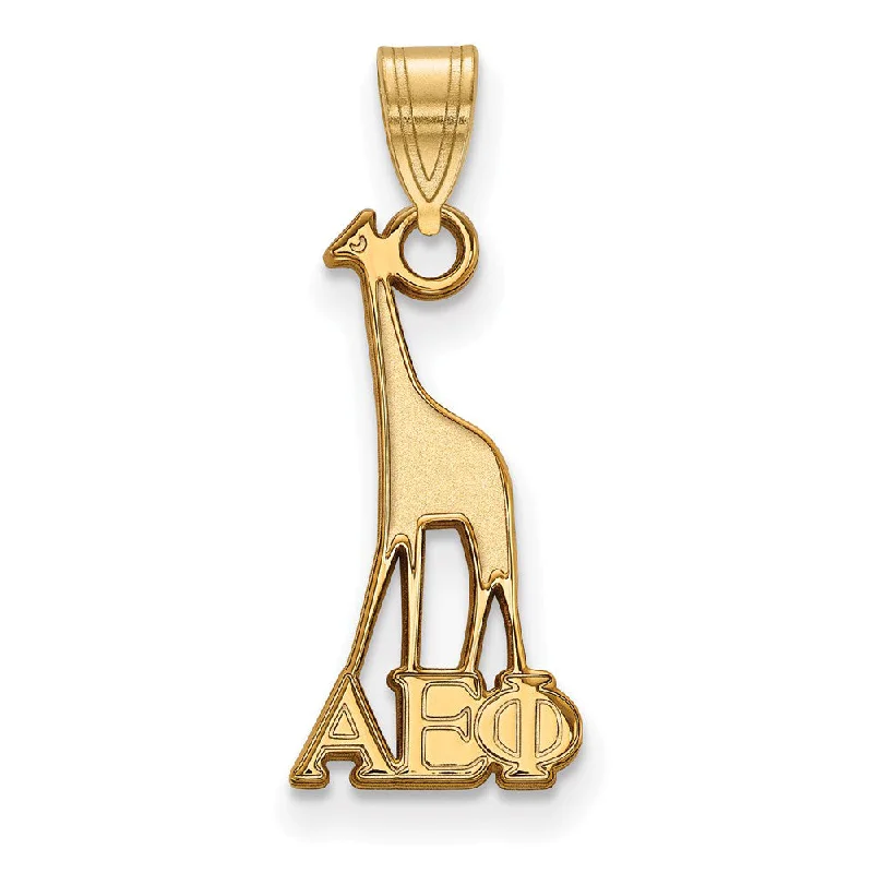 14K Plated Silver Alpha Epsilon Phi Small Pendant