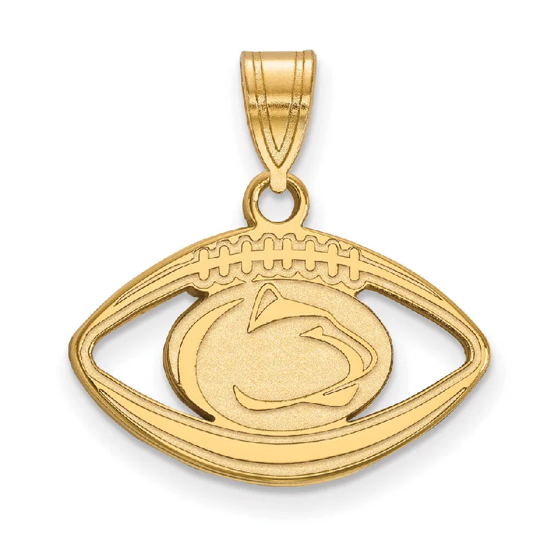 14k Gold Plated Silver Penn State Football Pendant