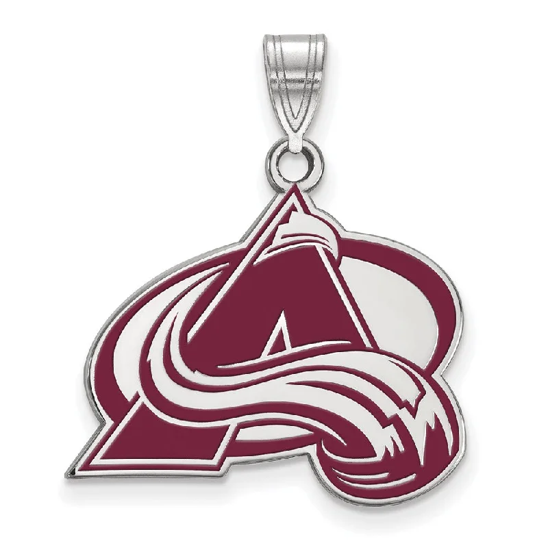 Sterling Silver NHL Colorado Avalanche LG Enamel Pendant