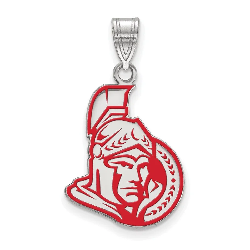 Sterling Silver NHL Ottawa Senators LG Enamel Pendant