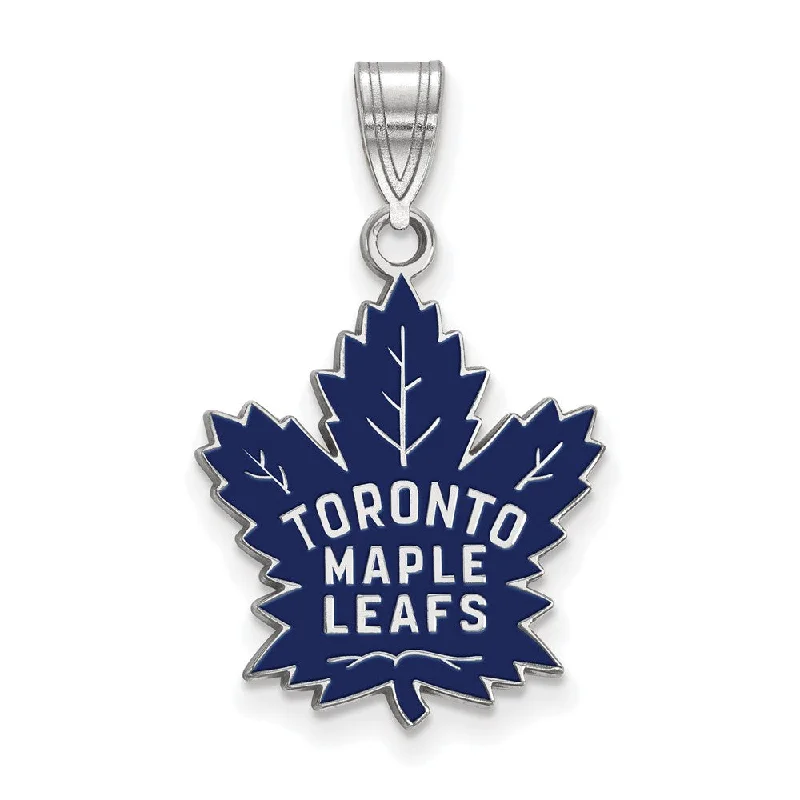 Sterling Silver NHL Toronto Maple Leafs LG Enamel Pendant