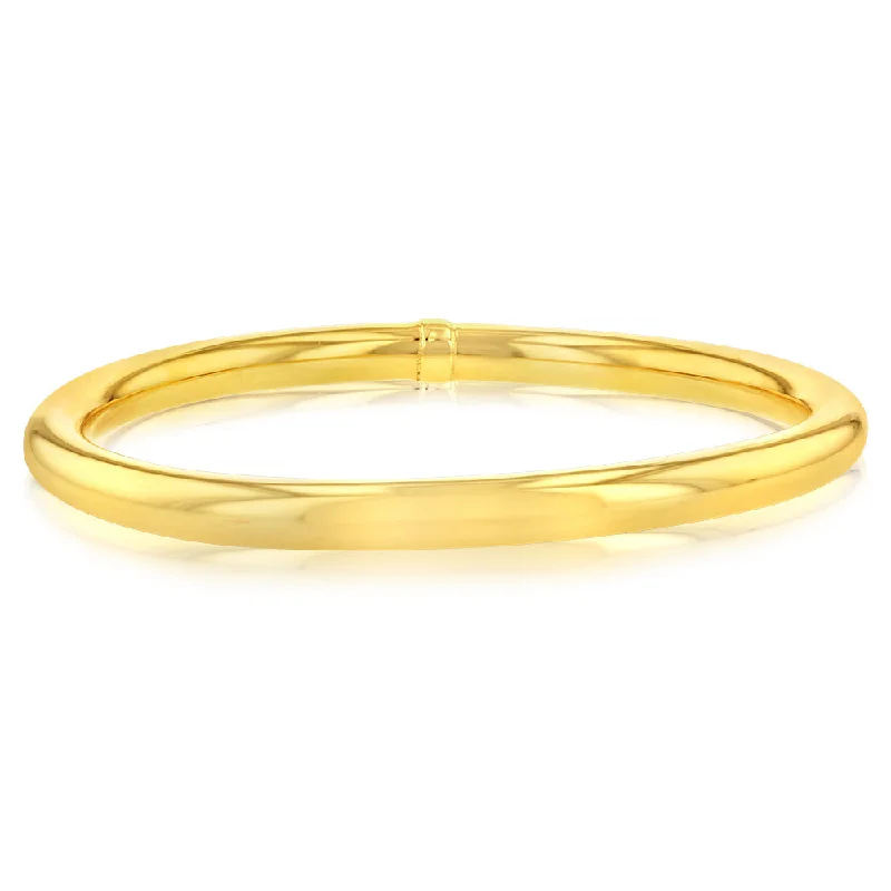 9ct Yellow Gold Silverfilled Plain Golf 65mm Bangle