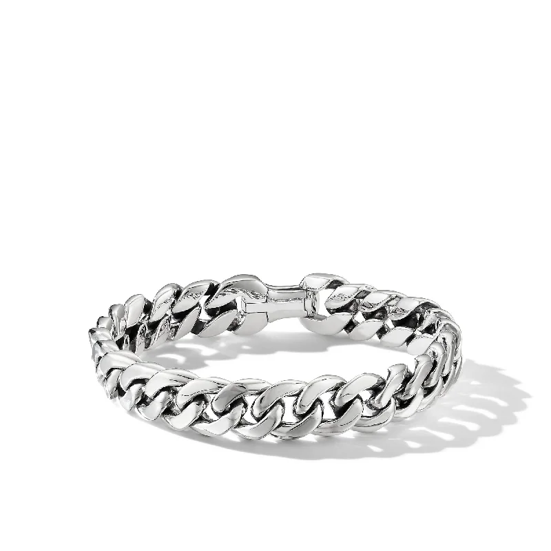 Curb Chain Bracelet in Sterling Silver\, 11.5mm