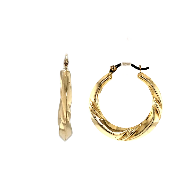 14K Yellow Gold Small Hoop Earrings