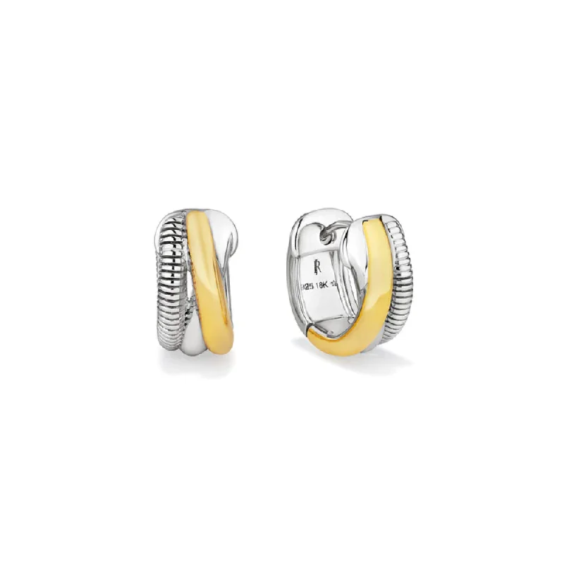 Judith Ripka Eternity Highway Huggie Hoop Earrings