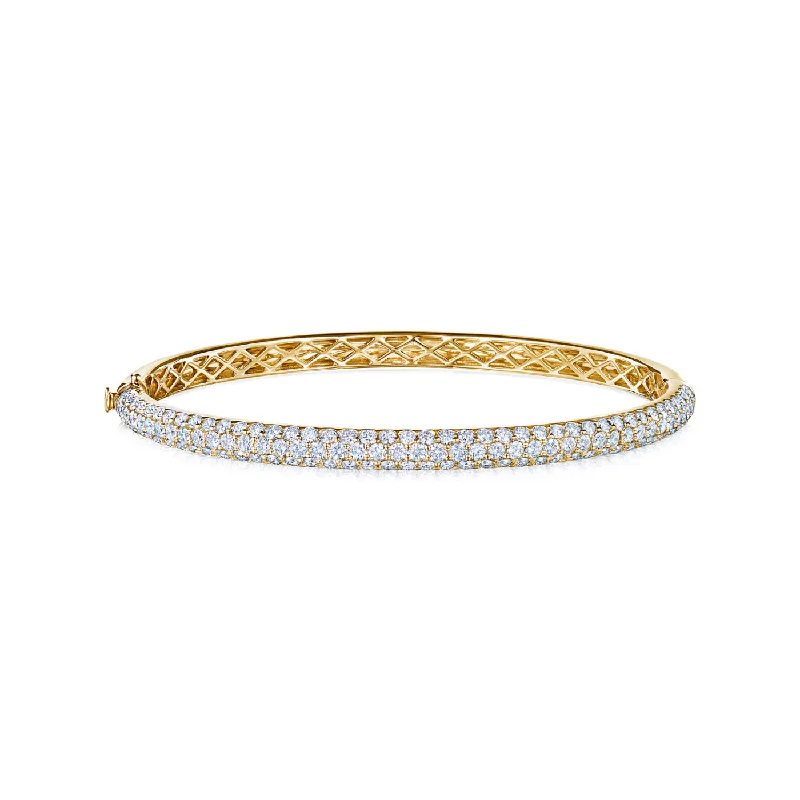 KWIAT Moonlight Collection Medium Pave Diamond Bangle B-15697Y-0-DIA-18KY