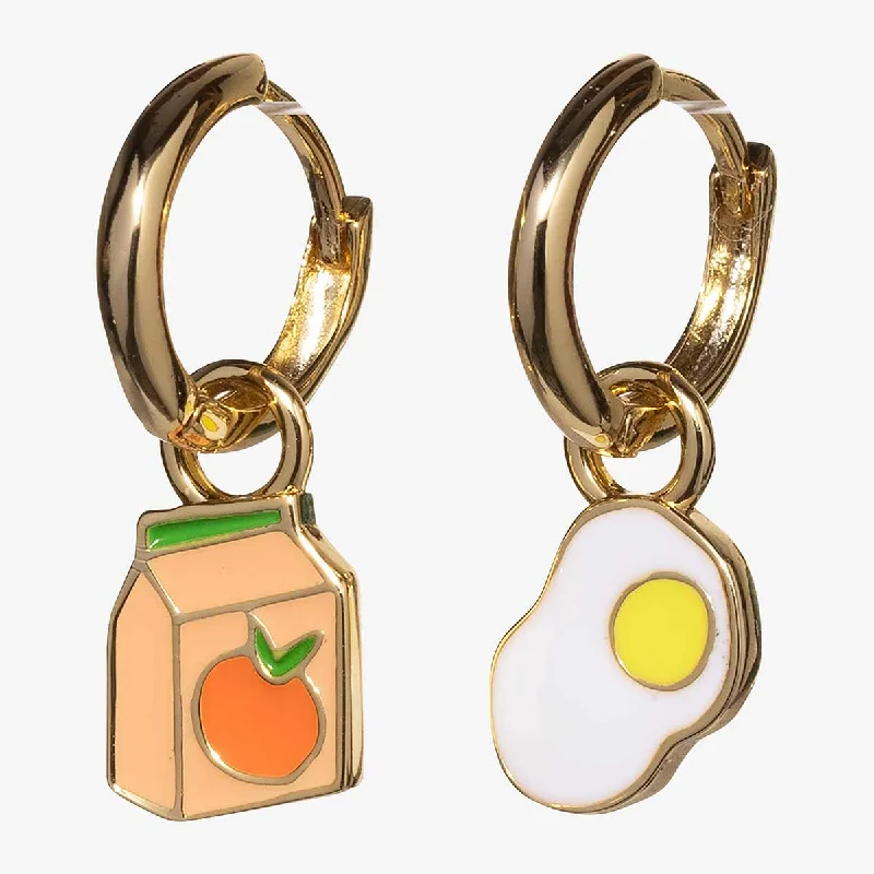 OJ & Egg Hoop Earrings