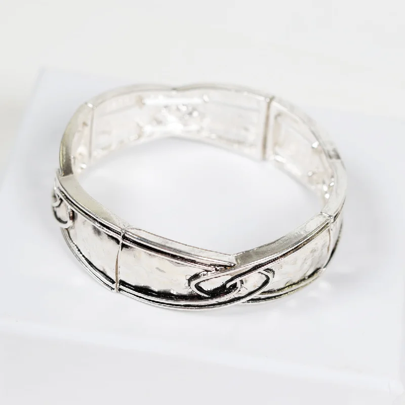 Silvertone Infinity Stretch Bangle