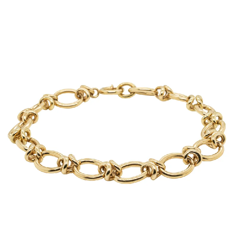 Deja Vu 9ct Yellow Gold Fancy Link Bracelet