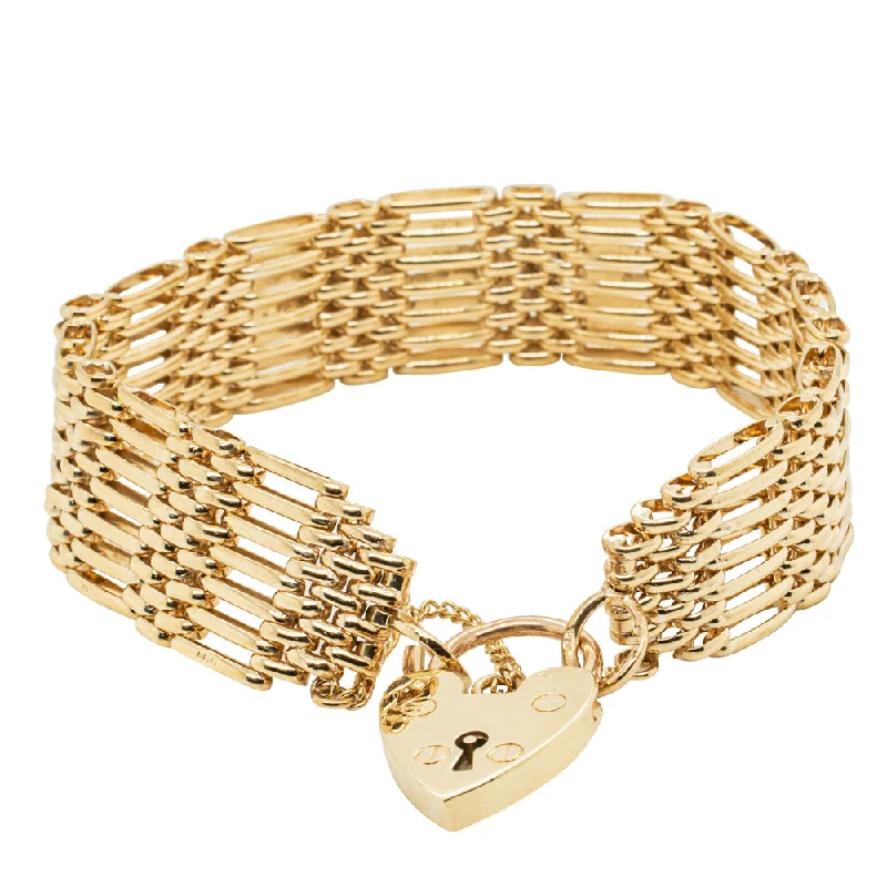 Deja Vu 9ct Yellow Gold Gate Link Bracelet